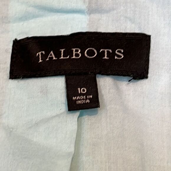 TALBOTS Ladies Summer Blazer Madras Preppy Plaid Cotton Patchwork Blazer Jacket - Picture 7 of 7